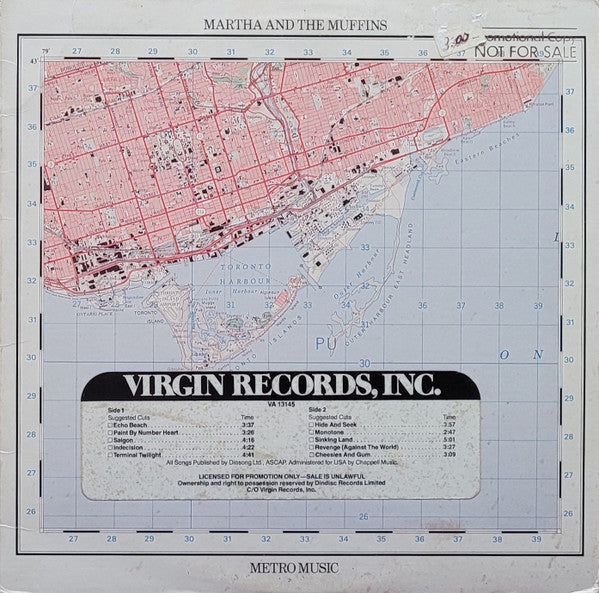 Martha And The Muffins : Metro Music (LP, Album, AR )
