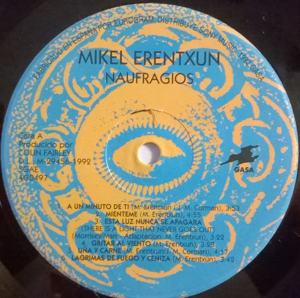 Mikel Erentxun : Naufragios (LP, Album, Gat)
