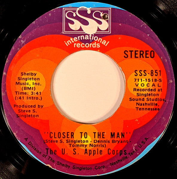 U.S. Apple Corps : Elijah Stone / Closer To The Man (7", Sty)