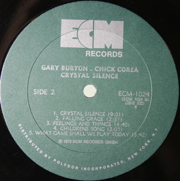 Gary Burton / Chick Corea : Crystal Silence (LP, Album, All)