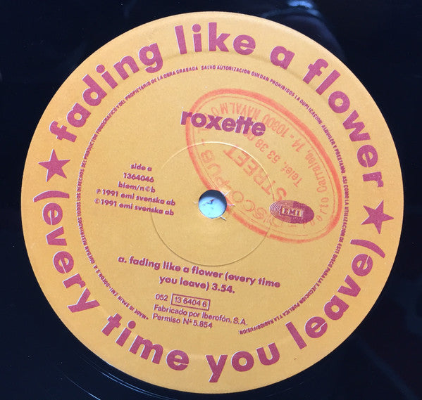 Roxette : Fading Like A Flower (Every Time You Leave) (12", Maxi)