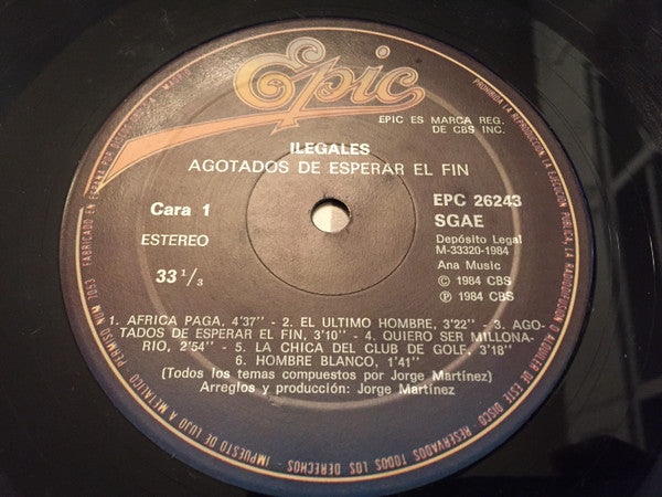 Ilegales (2) : Agotados De Esperar El Fin (LP, Album)