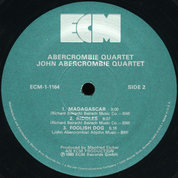John Abercrombie Quartet : Abercrombie Quartet (LP, Album)