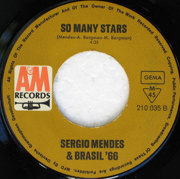 Sérgio Mendes & Brasil '66 : The Fool On The Hill (7", Mono)