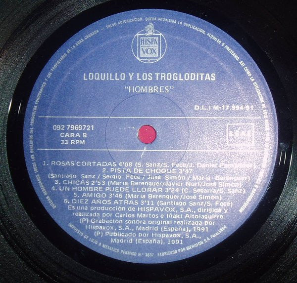 Loquillo Y Trogloditas : Hombres (LP, Album, Gat)