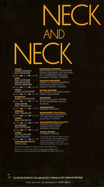 Mark Knopfler And Chet Atkins : Neck And Neck (LP, Album)