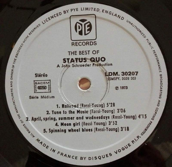 Status Quo : The Best Of Status Quo (LP, Comp)