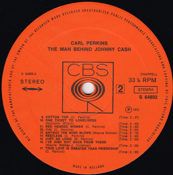 Carl Perkins : The Man Behind Johnny Cash (LP, Comp)