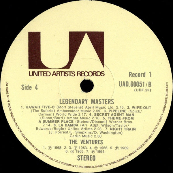The Ventures : Legendary Masters Series (2xLP, Comp, Mono)