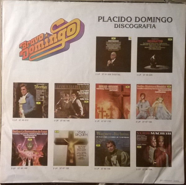 Placido Domingo : Bravo Domingo (LP, Comp)