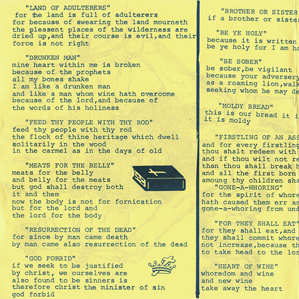 Jesus Chrust : Blasphemy E.P. (7", EP, Gre)