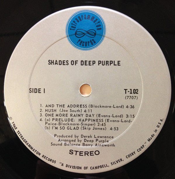 Deep Purple : Shades Of Deep Purple (LP, Album, Ter)