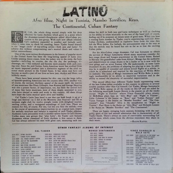 Cal Tjader Featuring Mongo Santamaria : Latino Con Cal Tjader (LP, Album)
