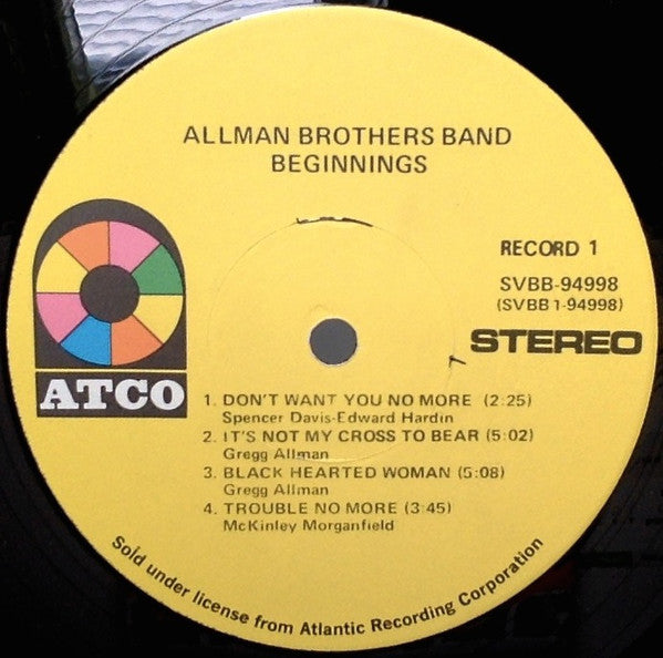 The Allman Brothers Band : Beginnings (2xLP, Comp, Club, Cap)