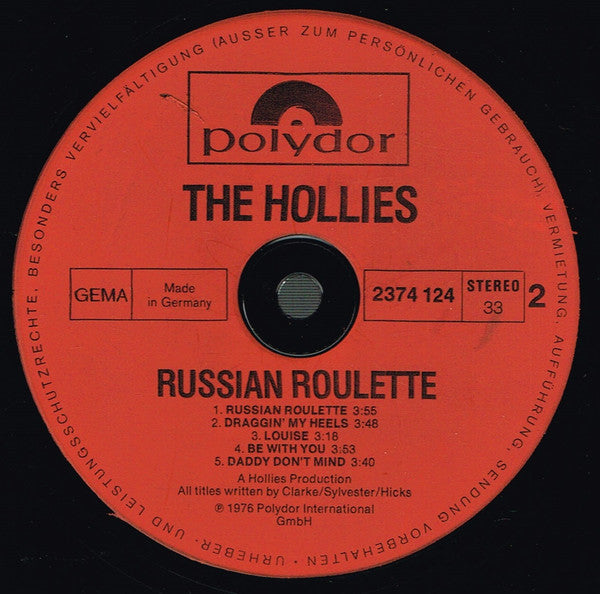 The Hollies : Russian Roulette (LP, Album)