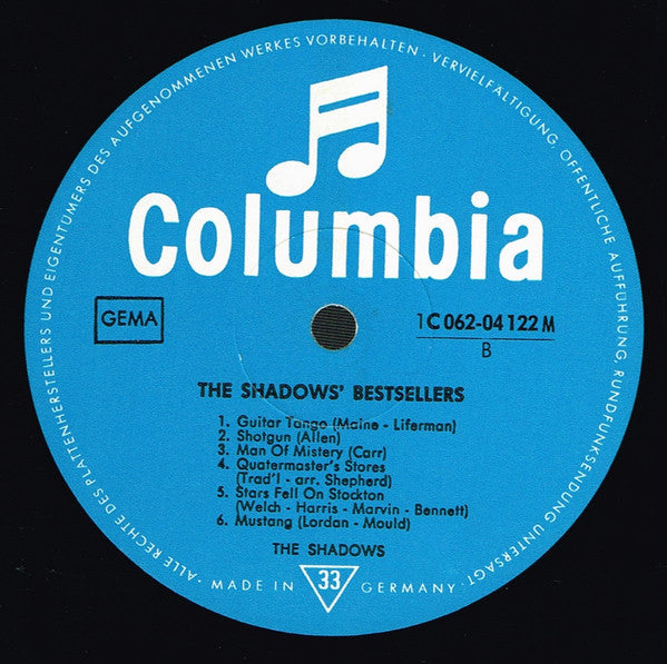The Shadows : The Shadows' Bestsellers (LP, Comp, Mono, RE)