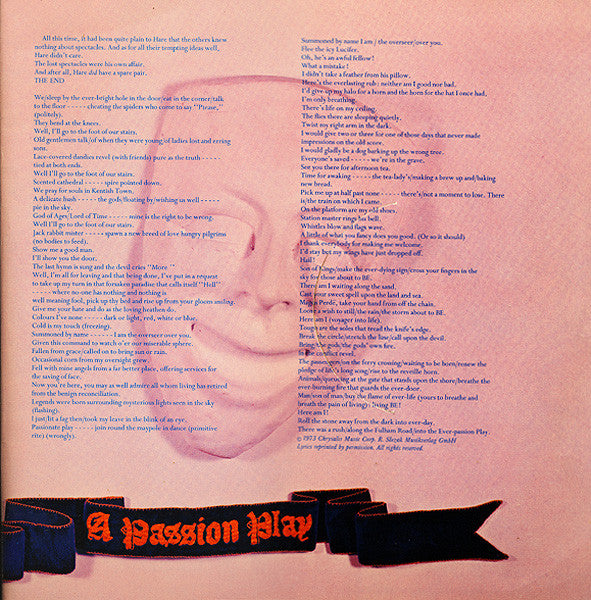 Jethro Tull : A Passion Play (LP, Album, Gat)