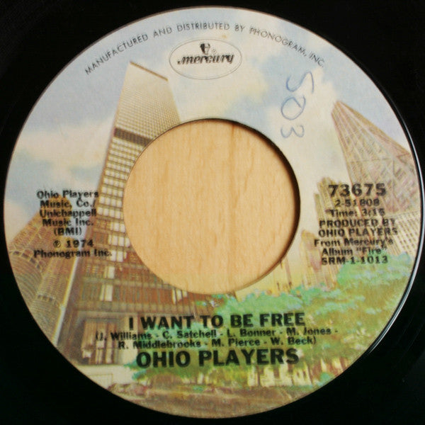 Ohio Players : I Want To Be Free / Smoke (7", Single)