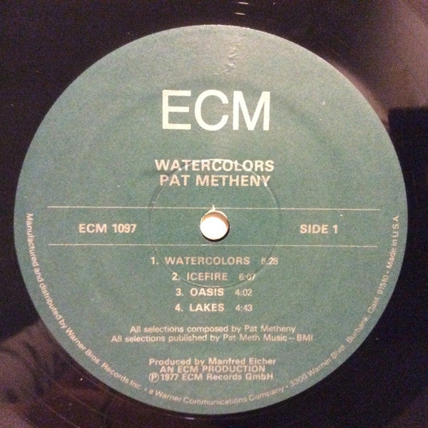 Pat Metheny : Watercolors (LP, Album, RE)