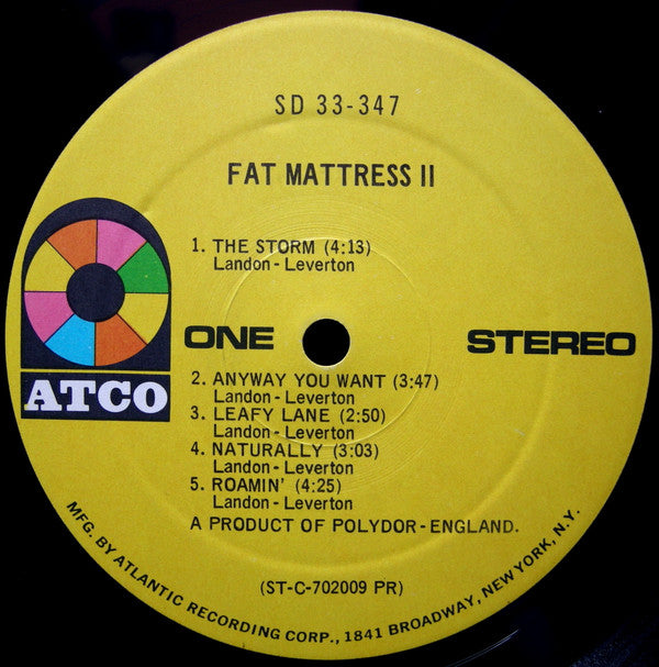 Fat Mattress : Fat Mattress II (LP, Album, PR )
