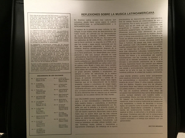 Los Calchakis Con Chœur De L'Université De Paris-Sorbonne : Los Calchakis Vol.19 - Cantata Para Un Hombre Libre (LP, Album)