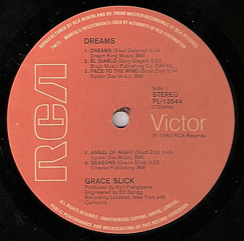 Grace Slick : Dreams (LP, Album)