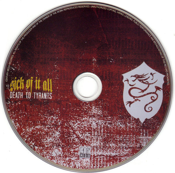 Sick Of It All : Death To Tyrants (CD, Album)