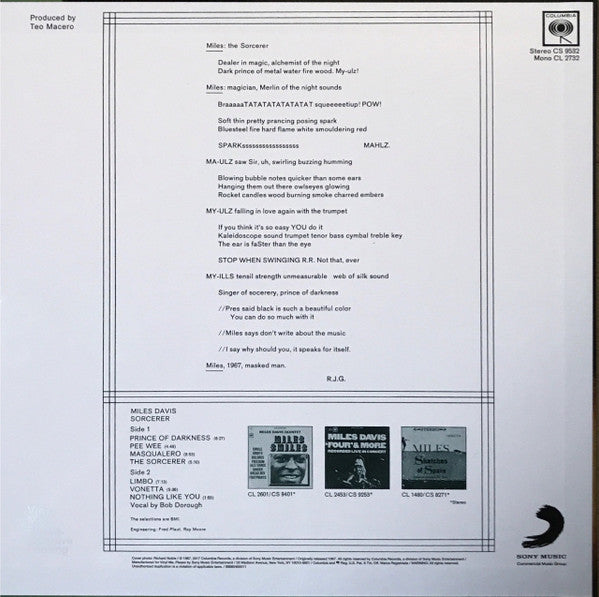Miles Davis : Sorcerer (LP, Album, Club, RE, RM, Pur)