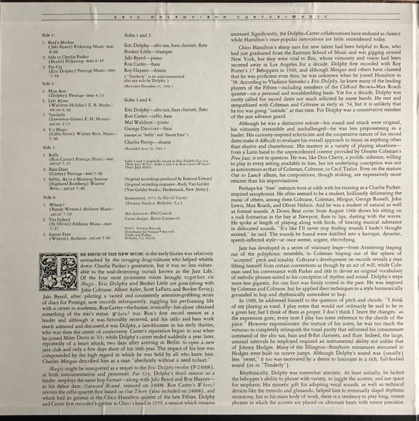 Eric Dolphy / Ron Carter : Magic (2xLP, Comp, RM, Gat)