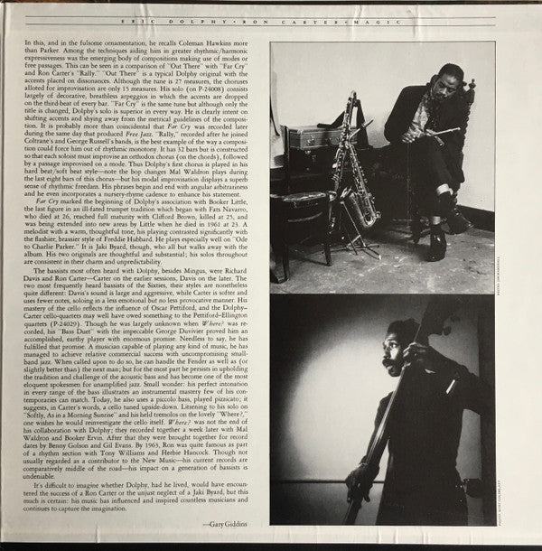 Eric Dolphy / Ron Carter : Magic (2xLP, Comp, RM, Gat)