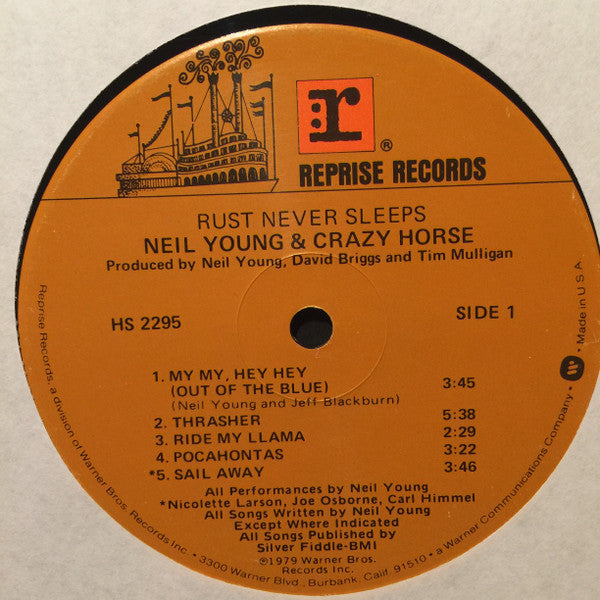 Neil Young & Crazy Horse : Rust Never Sleeps (LP, Album, All)