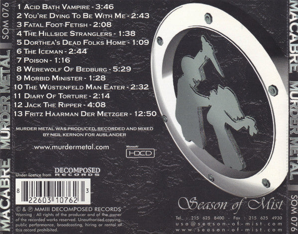 Macabre : Murder Metal (HDCD, Album)