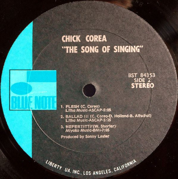 Chick Corea : The Song Of Singing (LP, Album, RP)