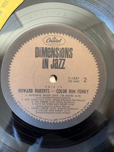 The Howard Roberts Quartet : This Is Howard Roberts Color Him Funky (LP, Album, Mono)