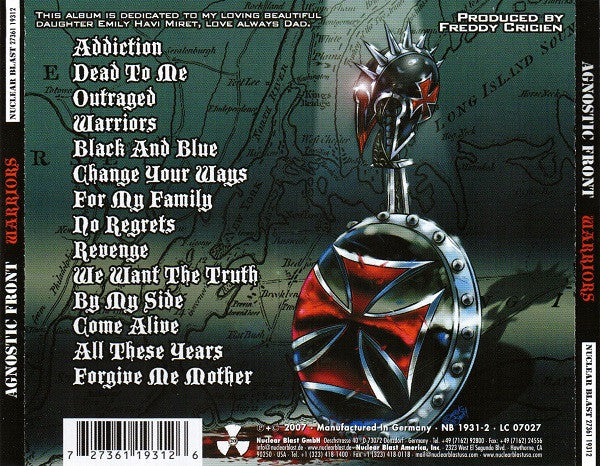 Agnostic Front : Warriors (CD, Album)
