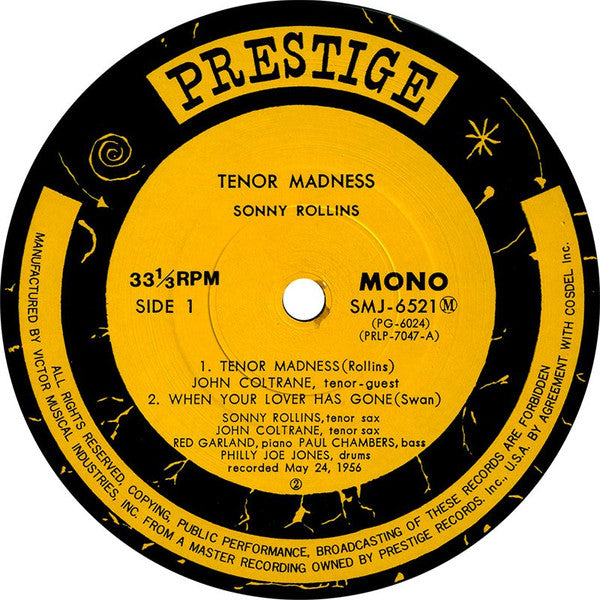 Sonny Rollins Quartet : Tenor Madness (LP, Album, Mono, RE)
