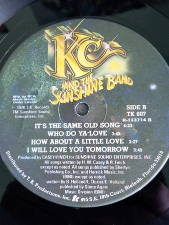 KC & The Sunshine Band : Who Do Ya (Love) (LP, Album, Club, RCA)