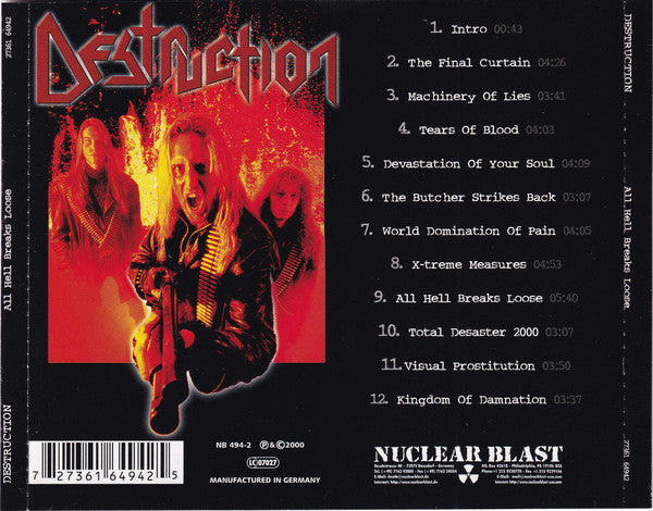 Destruction : All Hell Breaks Loose (CD, Album)
