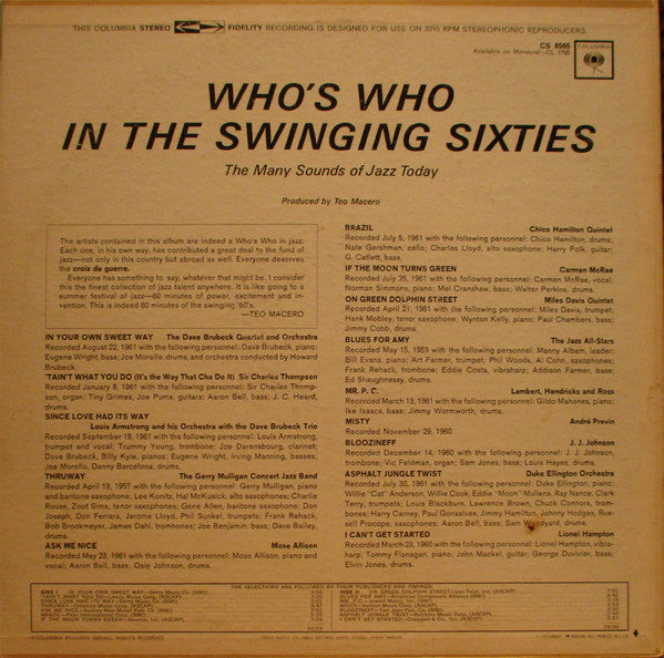 Various : Who's Who In The Swinging Sixties (LP, Comp)