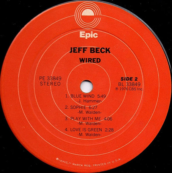 Jeff Beck : Wired (LP, Album, Cov)