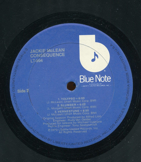Jackie McLean : Consequence (LP, Album)