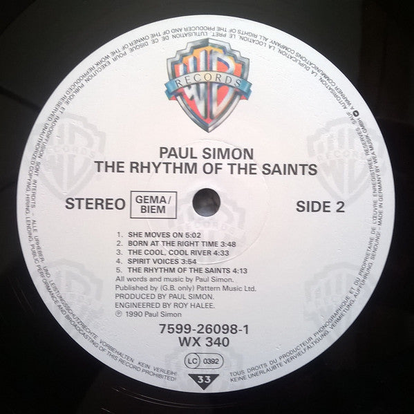 Paul Simon : The Rhythm Of The Saints (LP, Album, Als)