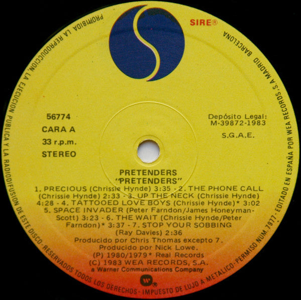 The Pretenders : Pretenders (LP, Album, RE)