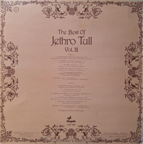 Jethro Tull : The Best Of Jethro Tull Vol. III (LP, Comp)