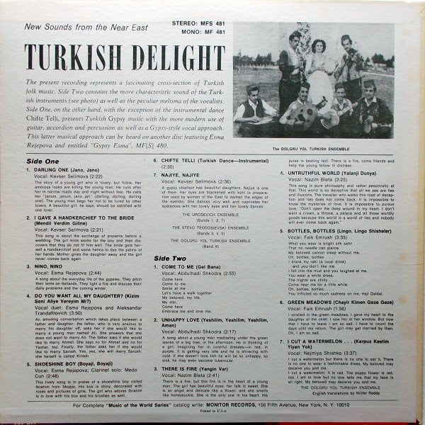 Various : Turkish Delight (New Sounds From The Near East) (LP)