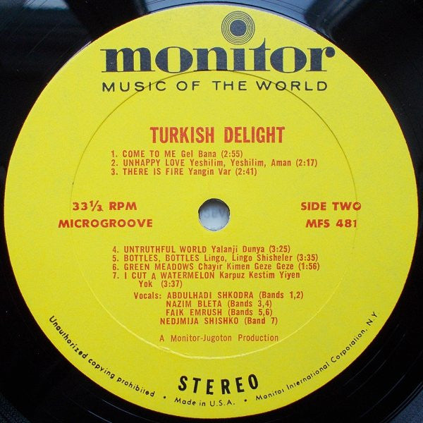 Various : Turkish Delight (New Sounds From The Near East) (LP)
