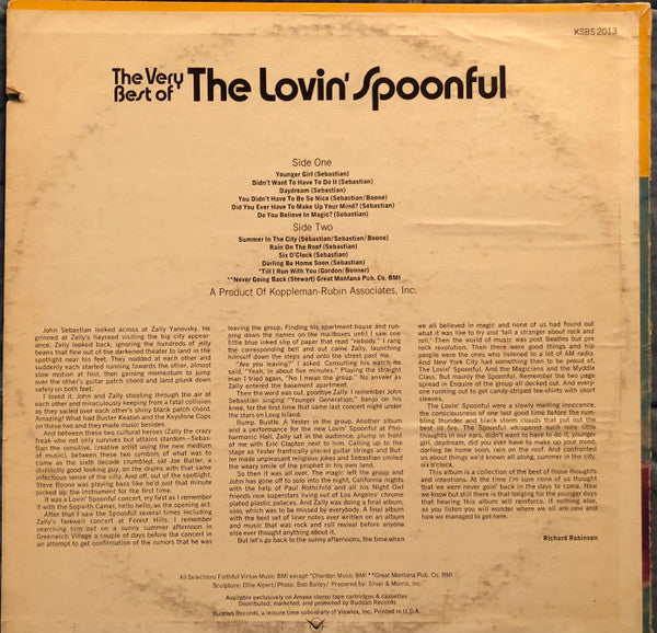 The Lovin' Spoonful : The Very Best Of The Lovin' Spoonful (LP, Comp, RE, Gol)