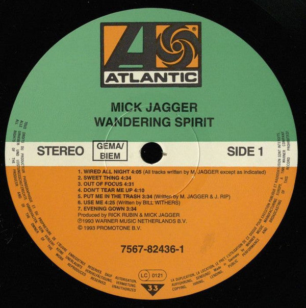 Mick Jagger : Wandering Spirit (LP, Album)