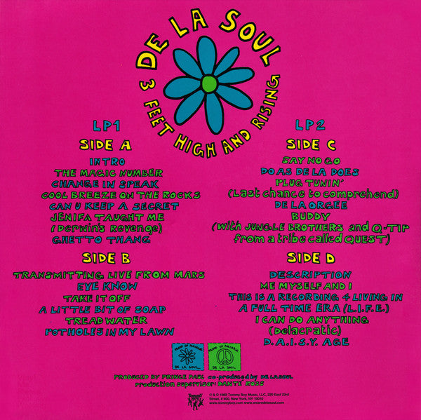 De La Soul : 3 Feet High And Rising (2xLP, Album, Club, Ltd, RE, RM, Cle)