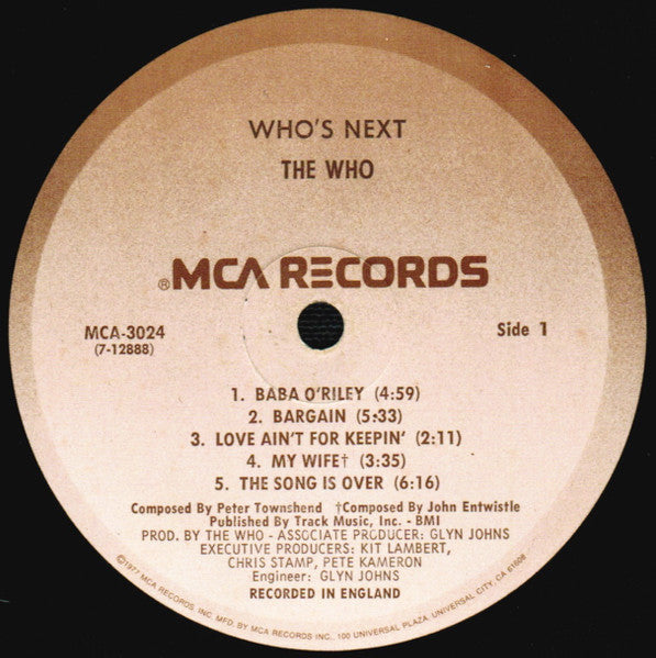 The Who : Who's Next (LP, Album, RE, Pin)
